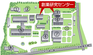 創薬研究センター 地図