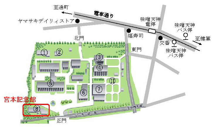 薬学部周辺図